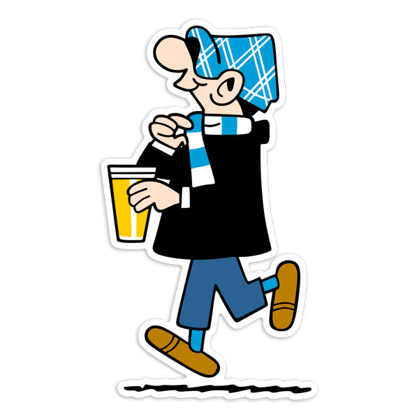 Autocollants: Andy Capp Supporter Marsella