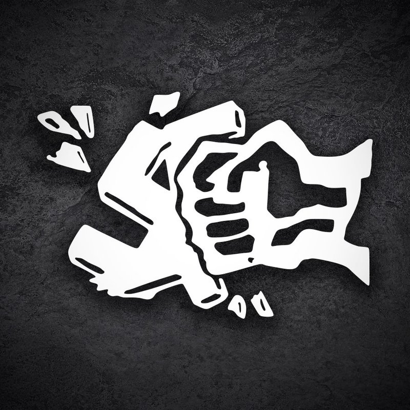 Autocollant poing antifasciste 1/2
