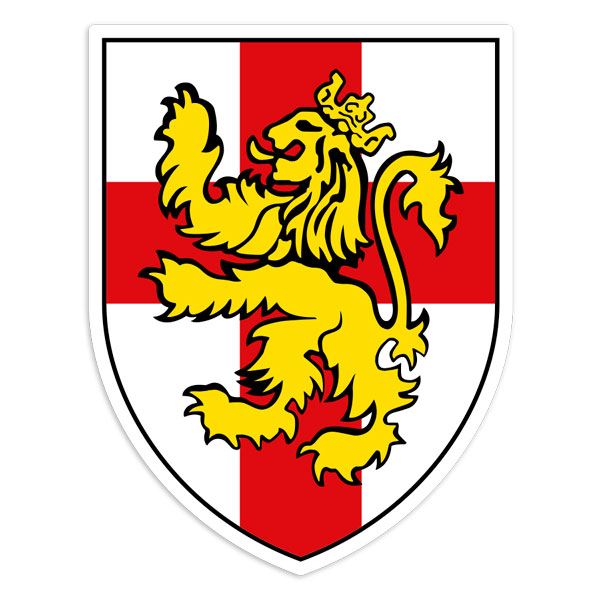 Autocollants: Emblème Croix de Saint-Georges et Lion