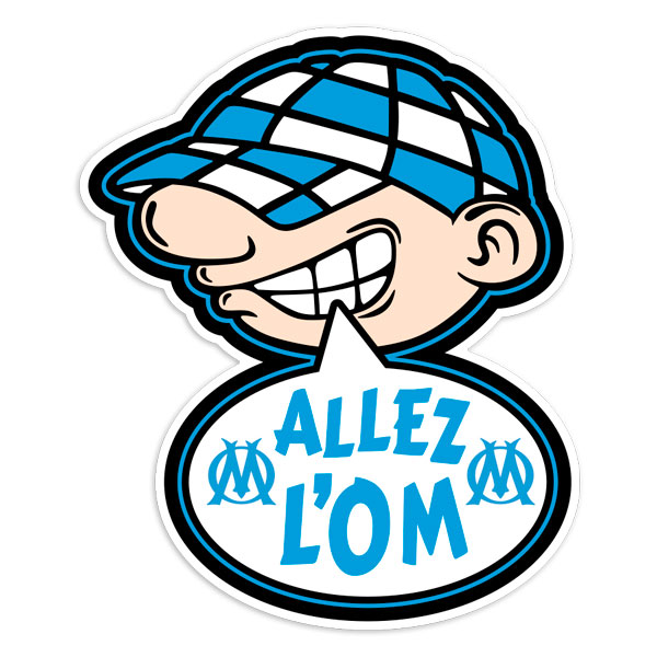 Autocollants: Emblème Supporter L'OM Andy Capp