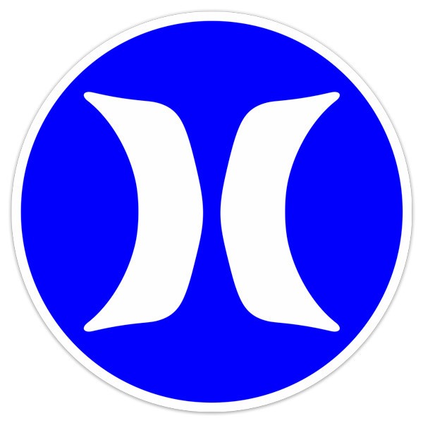 Autocollants: Hurley bleu