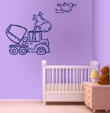 Stickers pour enfants: Girafe dans une bétonnière 4