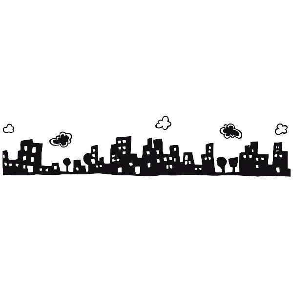 Stickers pour enfants: Skyline ville magique