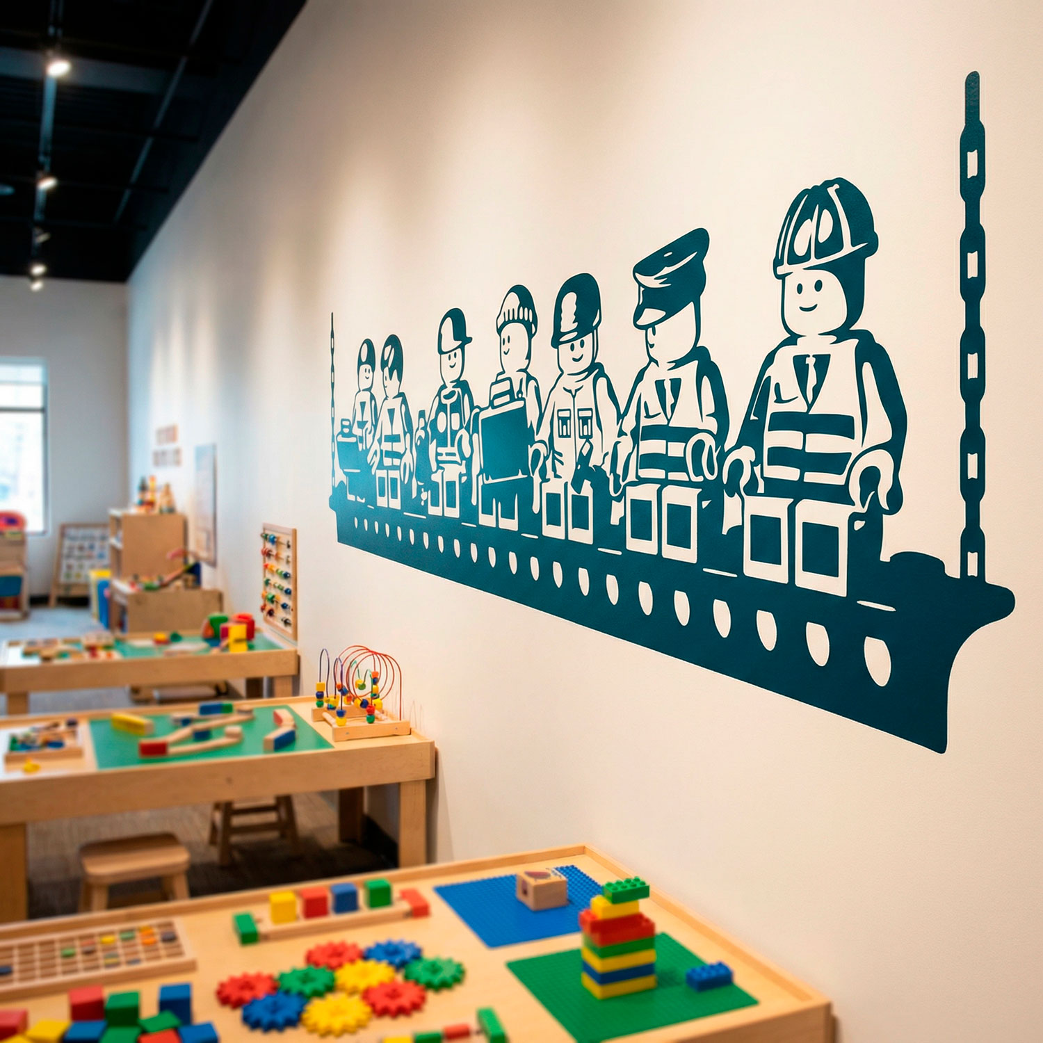 Stickers pour enfants: D&eacute;jeuner des travailleurs de Lego