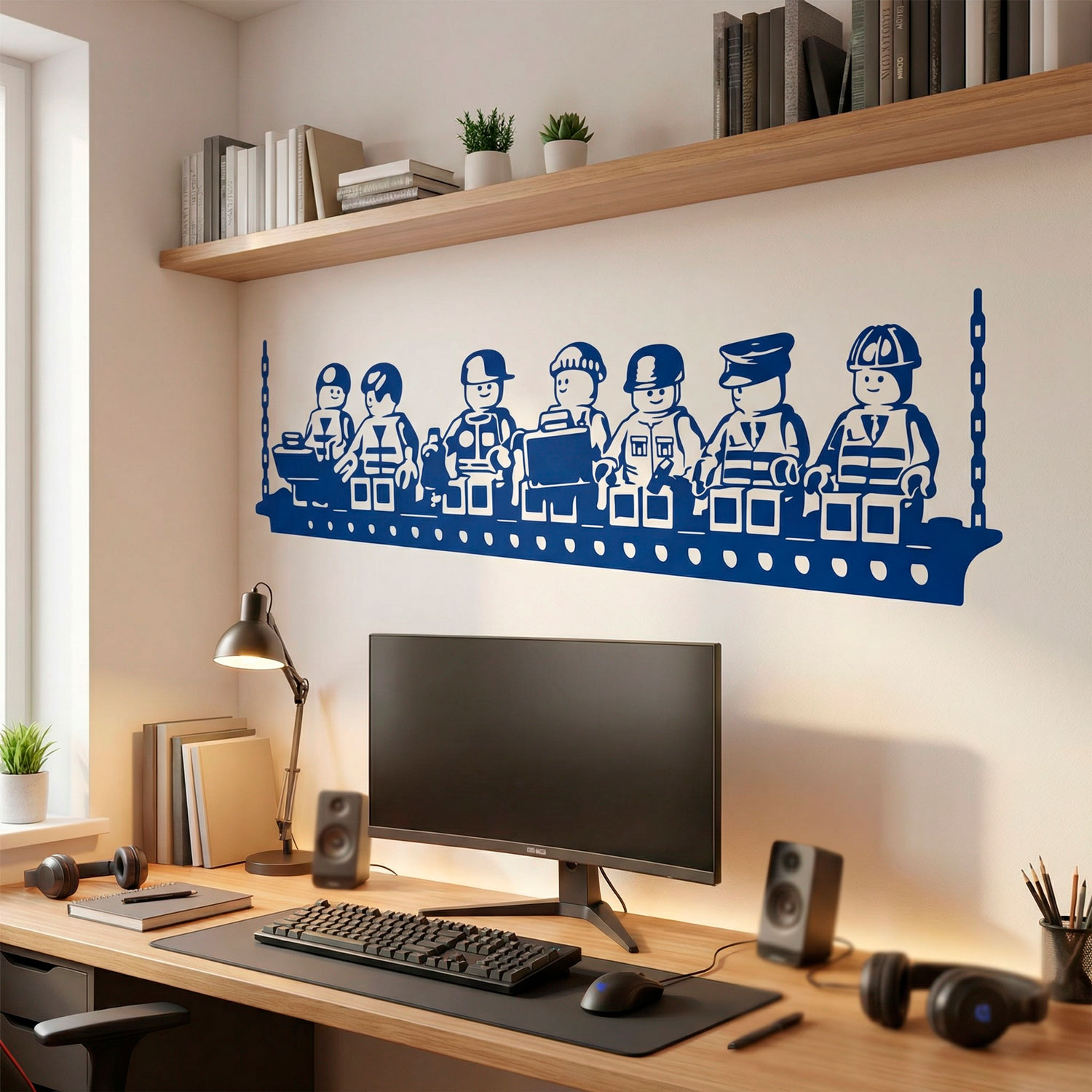 Stickers pour enfants: D&eacute;jeuner des travailleurs de Lego