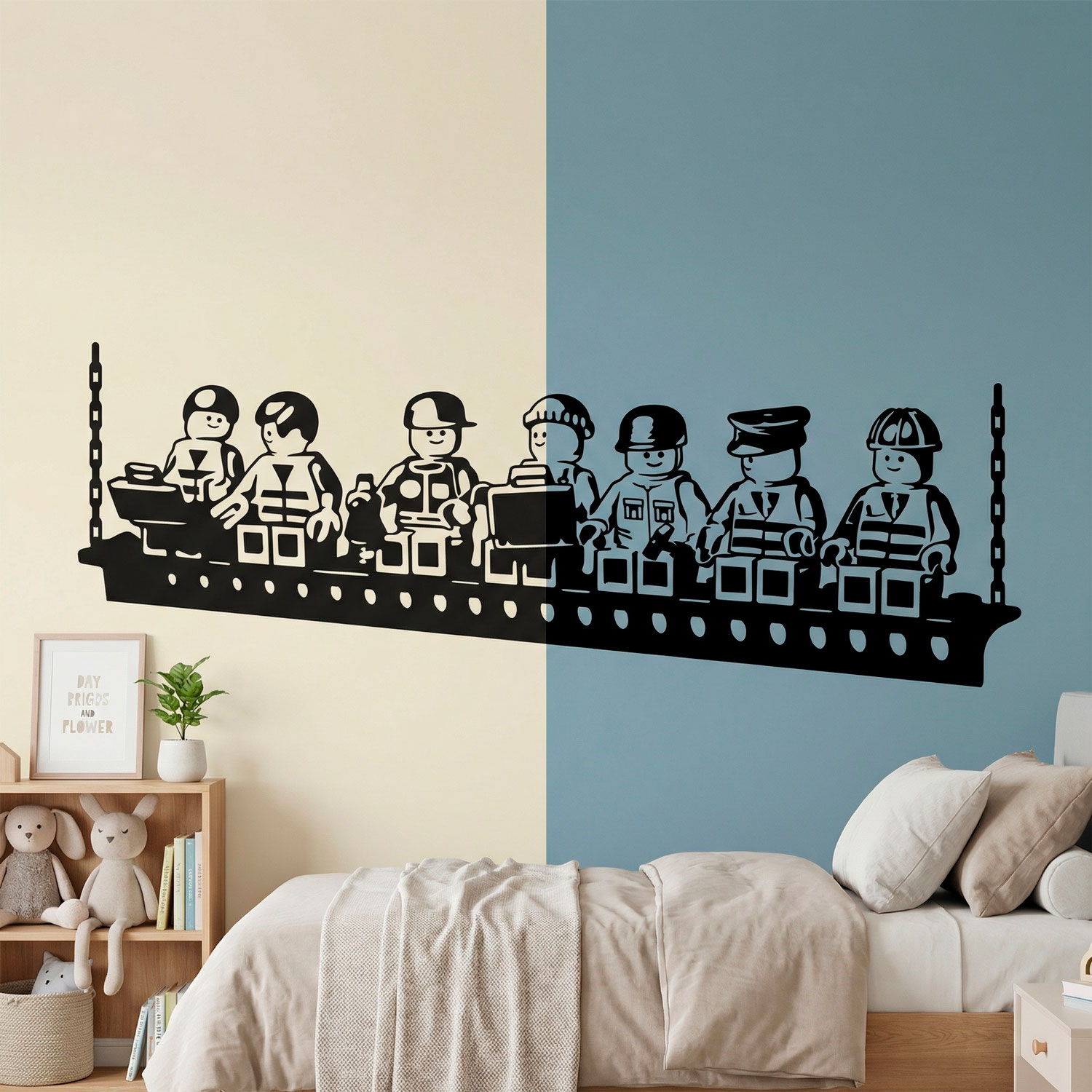 Stickers pour enfants: D&eacute;jeuner des travailleurs de Lego