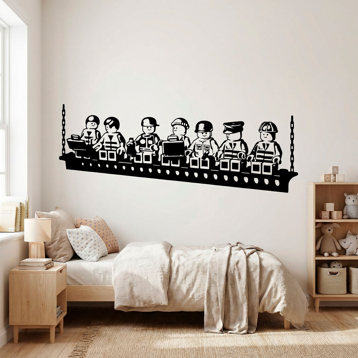 Stickers pour enfants: D&eacute;jeuner des travailleurs de Lego