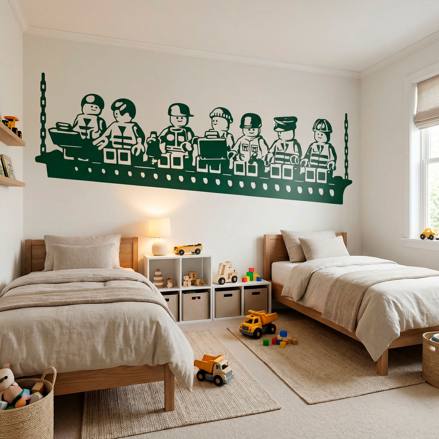 Stickers pour enfants: D&eacute;jeuner des travailleurs de Lego