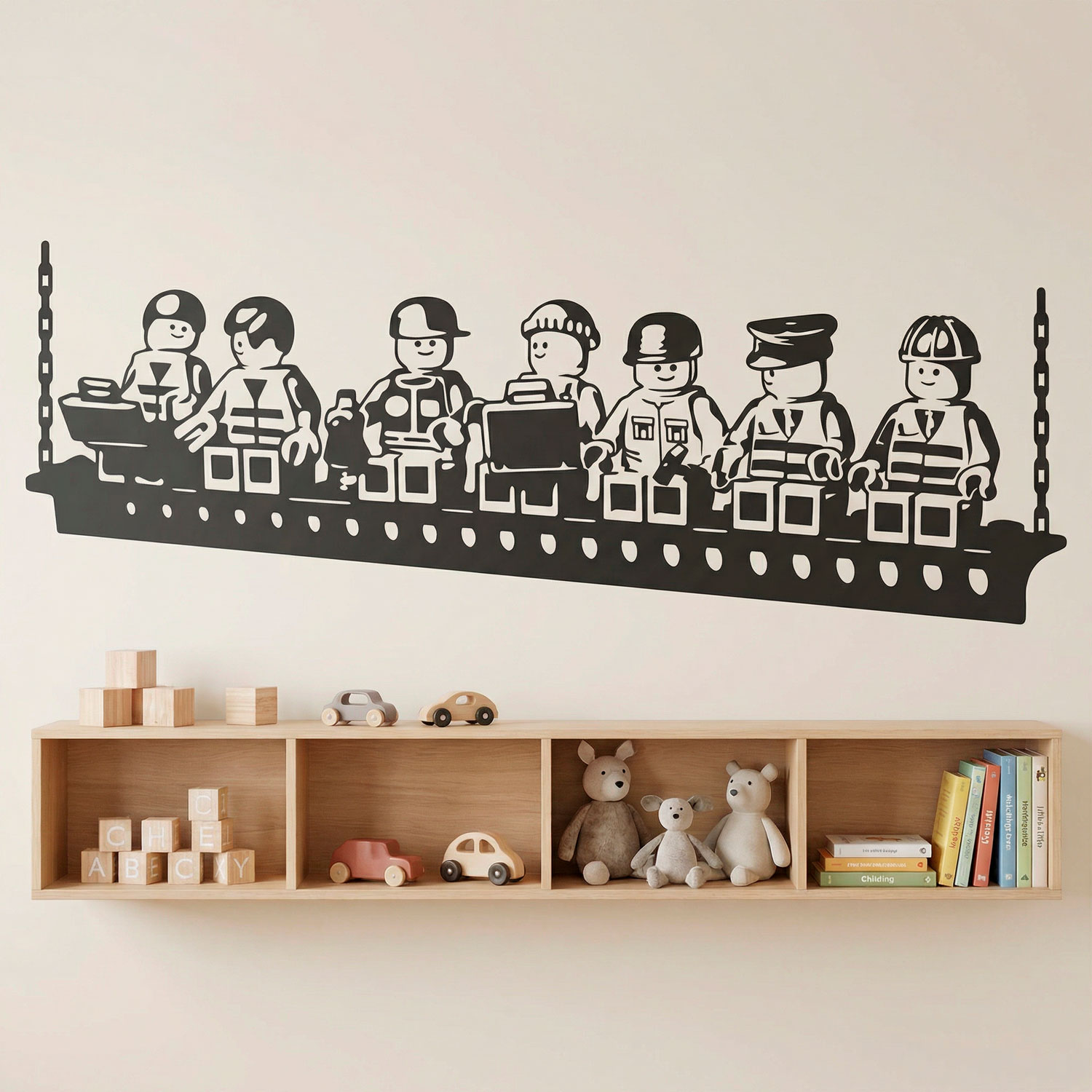 Stickers pour enfants: D&eacute;jeuner des travailleurs de Lego