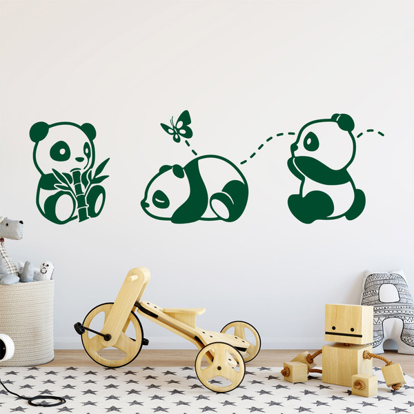 Stickers pour enfants: Les trois pandas