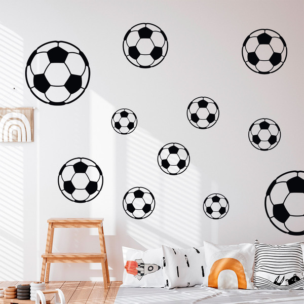 Stickers muraux: Kit ballons de football 0