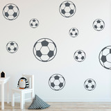 Stickers muraux: Kit ballons de football 4