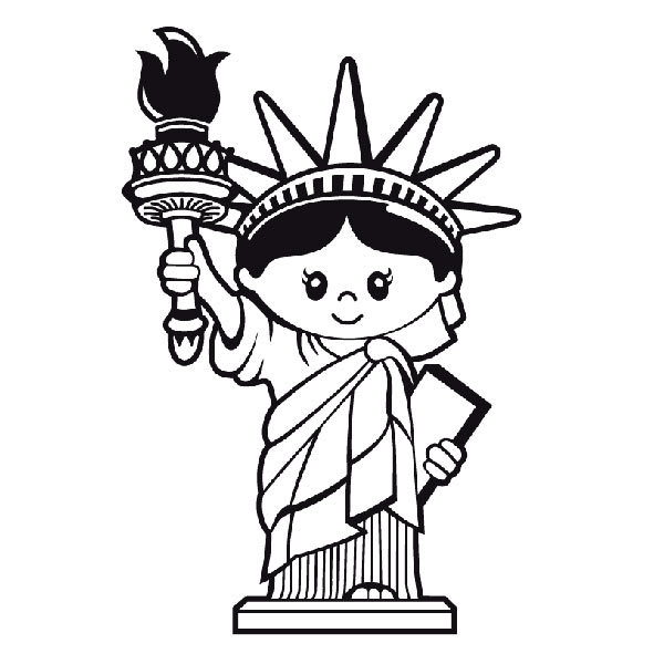 Stickers muraux: Statue de la liberté des enfants