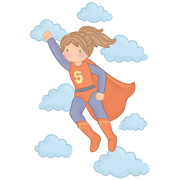 Stickers pour enfants: Super fille