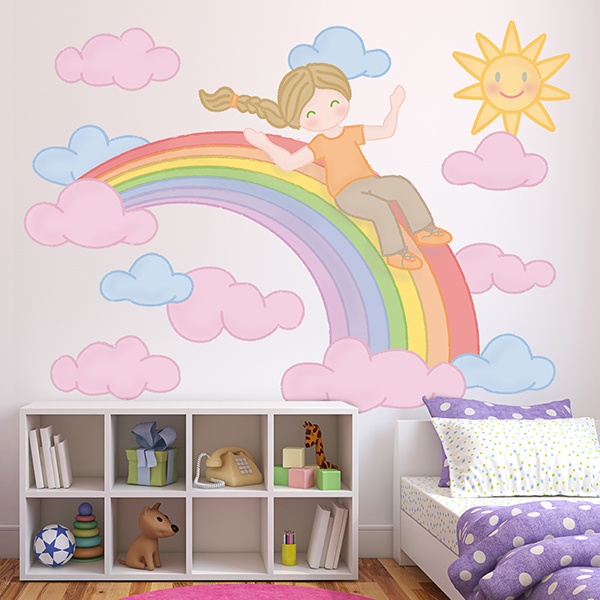 Stickers pour enfants: Glisser sur l’arc-en-ciel