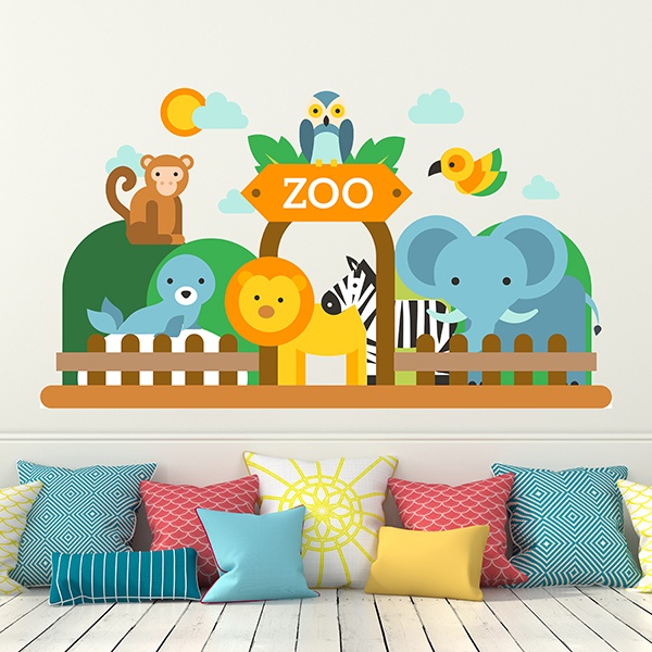Sticker mural enfant Enfant Zoo