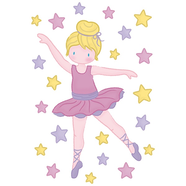 Sticker mural enfant Ballerine