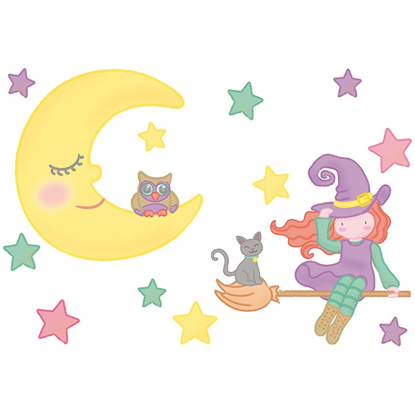 Stickers pour enfants: La sorcière de la lune