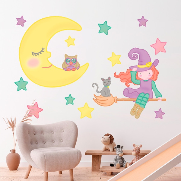 Stickers pour enfants: La sorcière de la lune