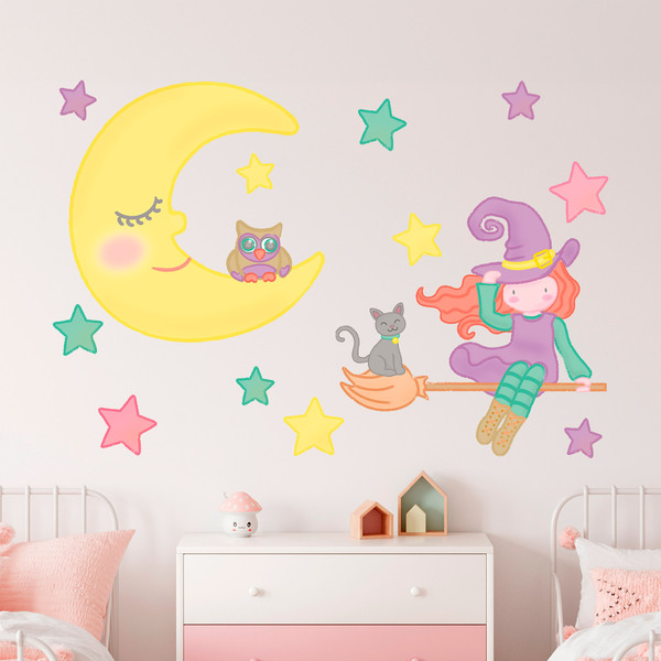 Stickers pour enfants: La sorcière de la lune