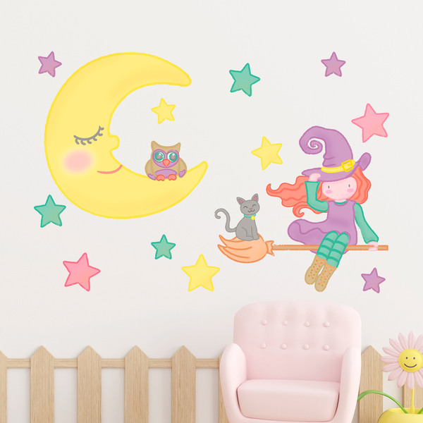 Stickers pour enfants: La sorcière de la lune