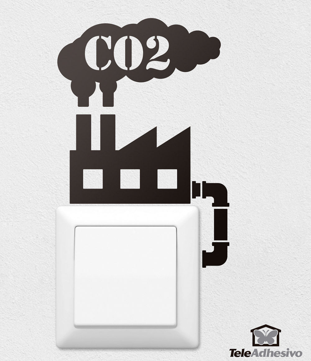 Stickers muraux: Usine CO2