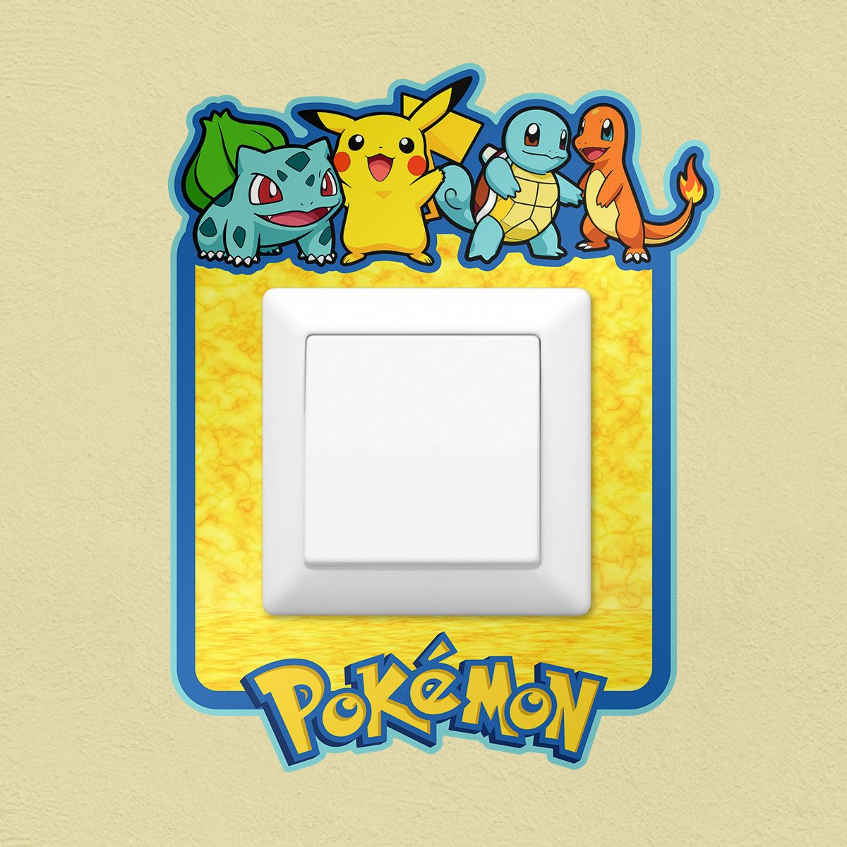 Stickers muraux: Sticker vinyle Pokémon pour interrupteur