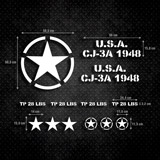 Autocollants: Kit 13X Autocollant pour la Jeep Army Star 2