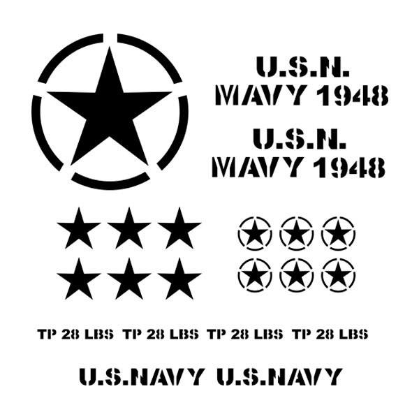 Autocollants: Kit 22X Autocollant pour la Jeep US Army