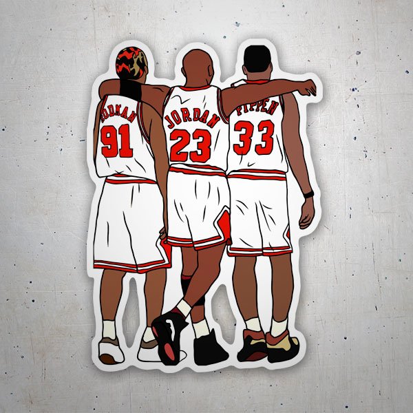 Autocollants: Michael Jordan, Rodman et Pippen