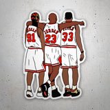 Autocollants: Michael Jordan, Rodman et Pippen 3