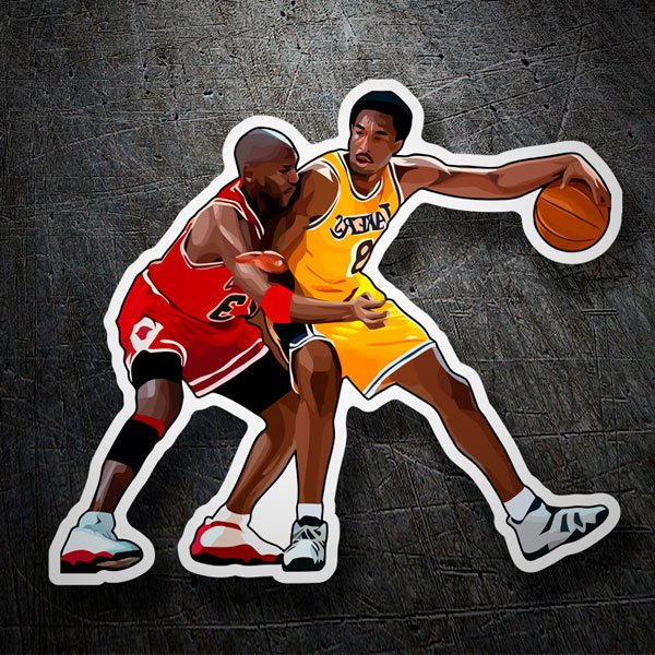 Autocollants: Michael Jordan contre Kobe Bryant