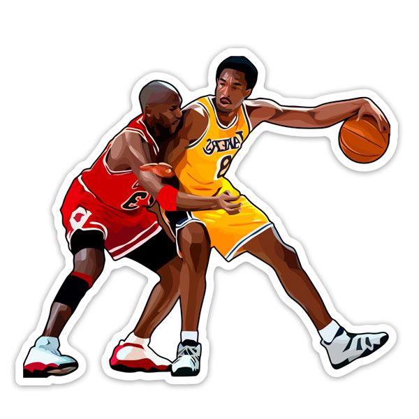 Autocollants: Michael Jordan contre Kobe Bryant