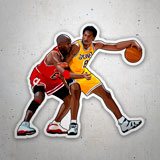 Autocollants: Michael Jordan contre Kobe Bryant 3