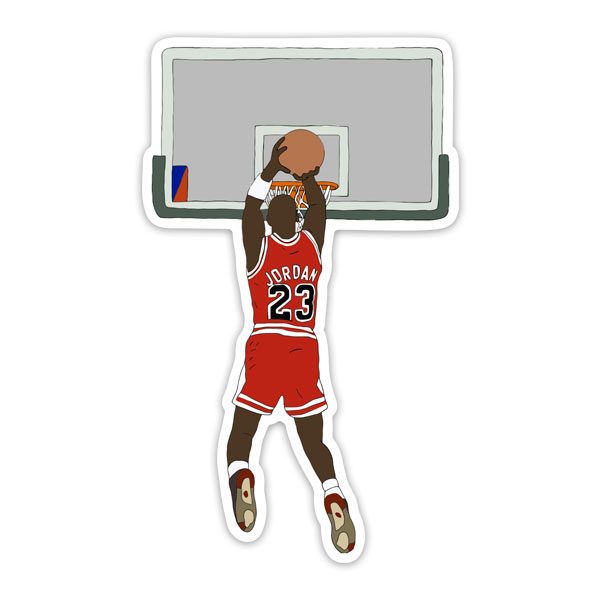 Autocollant Dessin de Michael Jordan WebStickersMuraux