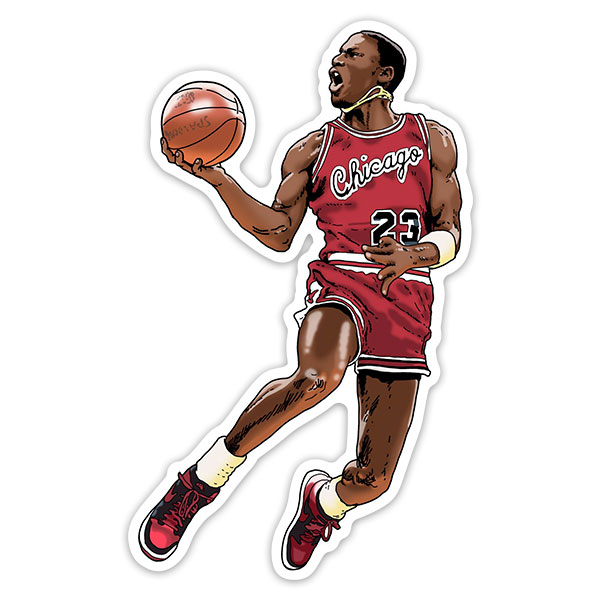 Autocollant Dessin de Michael Jordan II WebStickersMuraux