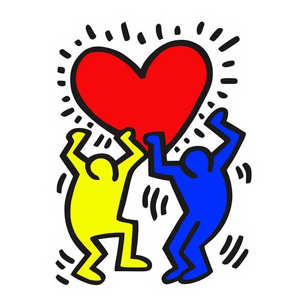 Stickers muraux: Holding a heart (couleur)