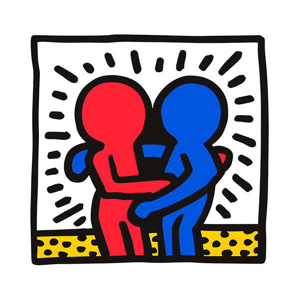 Stickers muraux: Hugging (couleur)