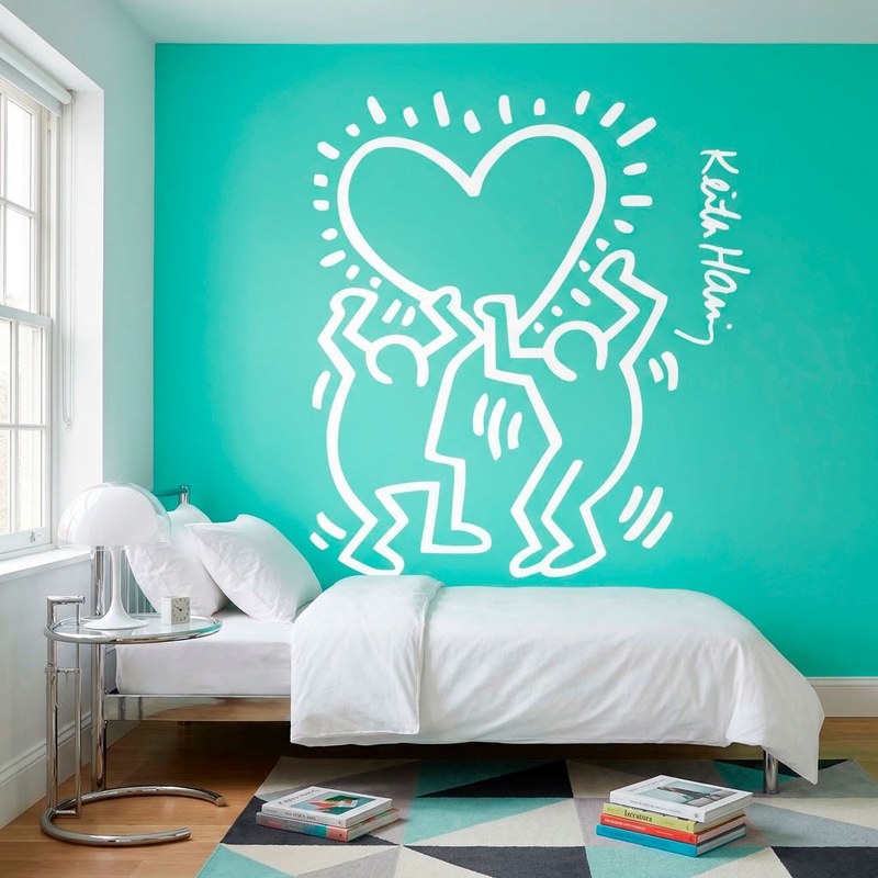 Keith Haring - personnages tenant un c&oelig;ur 10