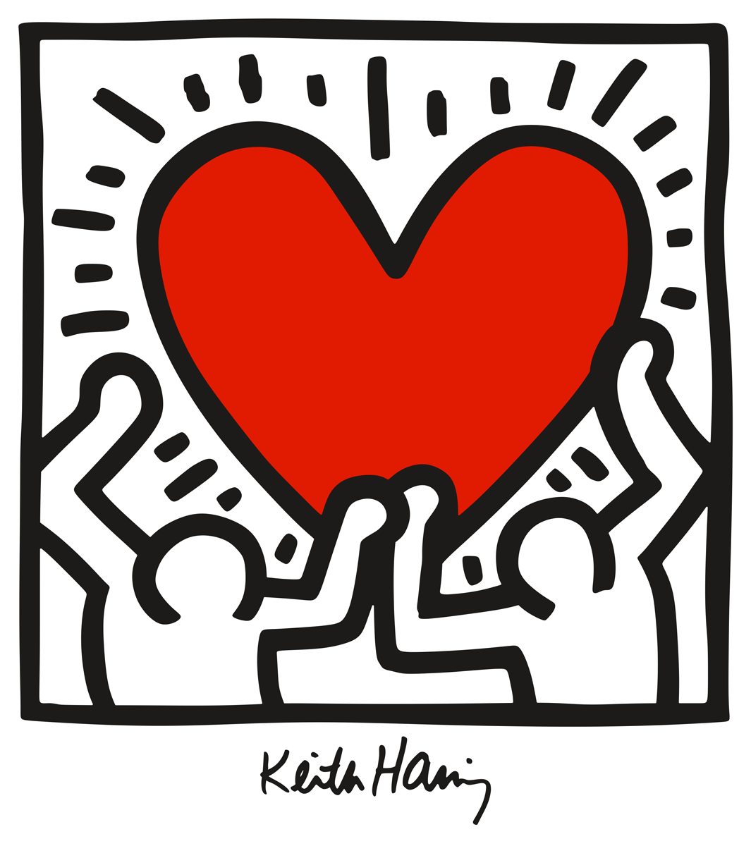 Autocollants: Love Keith Haring