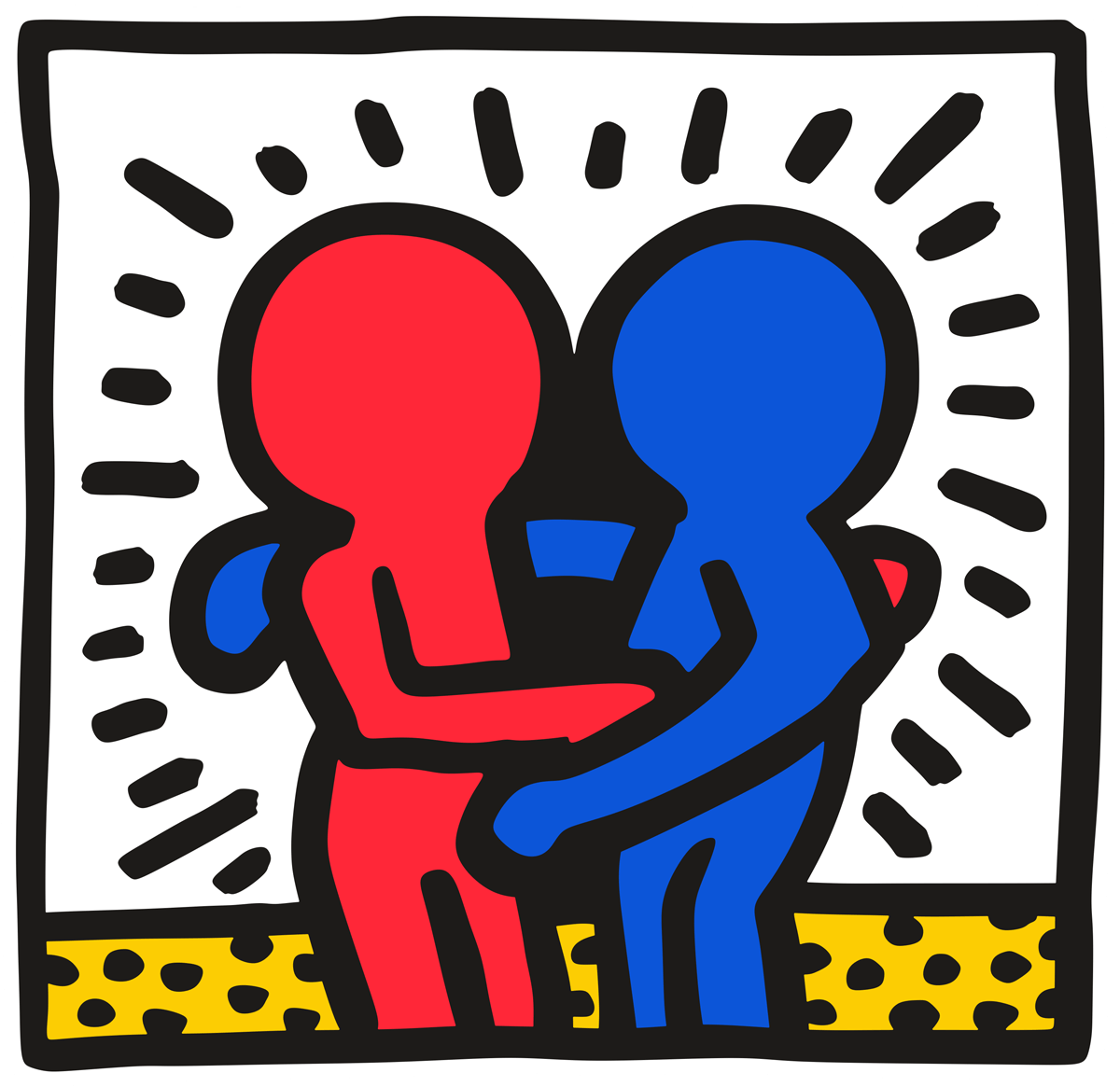 Autocollants: Embrasser Keith Haring