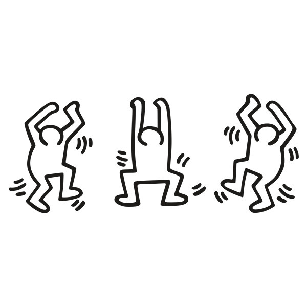 Stickers muraux: Keith Haring - personnages dansants