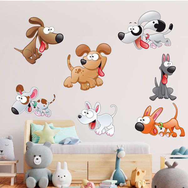 Stickers pour enfants: Kit 7 chiots