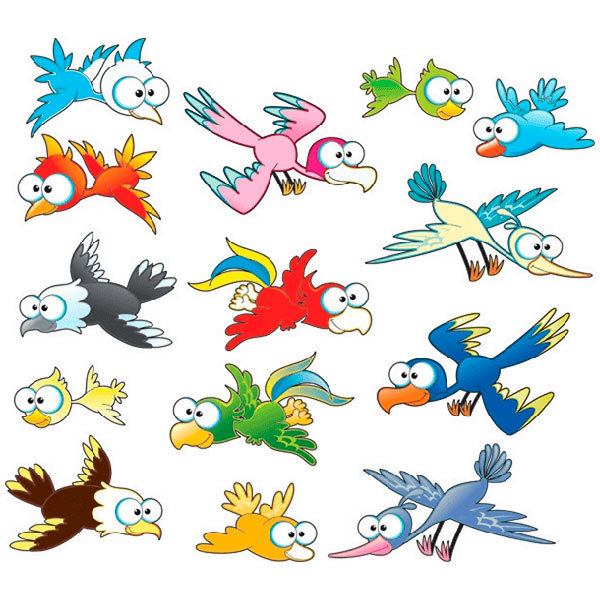 Stickers pour enfants: Kit Oiseaux