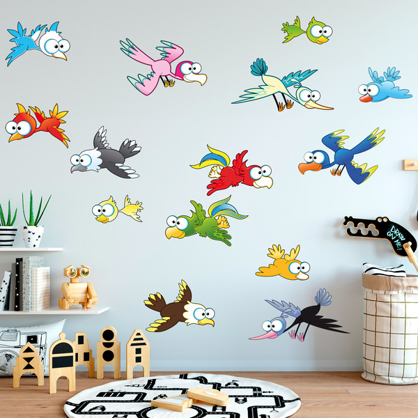 Stickers pour enfants: Kit Oiseaux