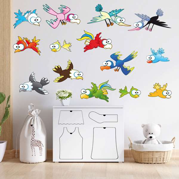 Stickers pour enfants: Kit Oiseaux