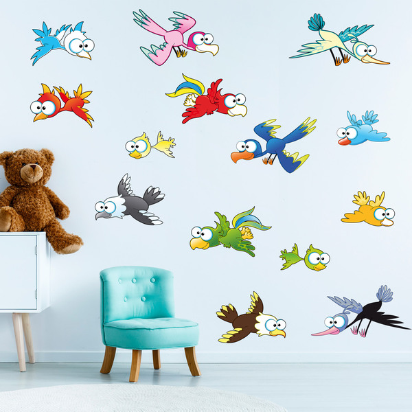 Stickers pour enfants: Kit Oiseaux