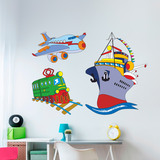 Stickers pour enfants: Transports terrestres, maritimes et aériens 5
