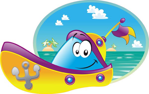 Stickers pour enfants: Bateau pour enfants