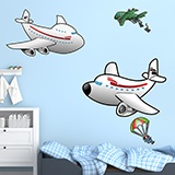 Stickers pour enfants: Avions et parachutistes 4